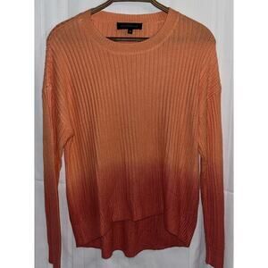 Love At First Find Sweater Orange OMBRÉ Pullover Crew Neck Medium ,Long Sleeve